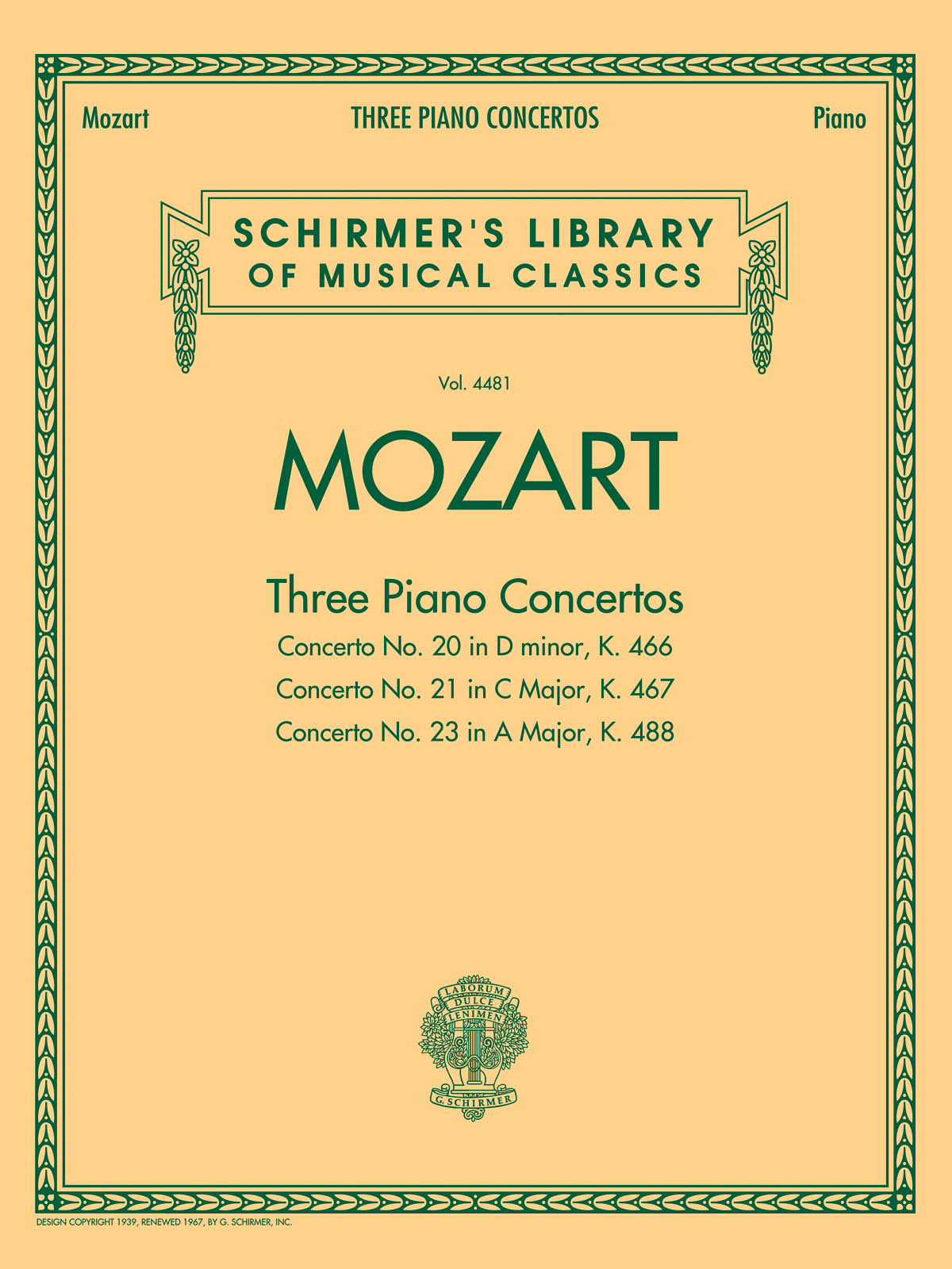 Wolfgang Amadeus Mozart: Mozart - 3 Piano Concertos: Piano: Instrumental Album