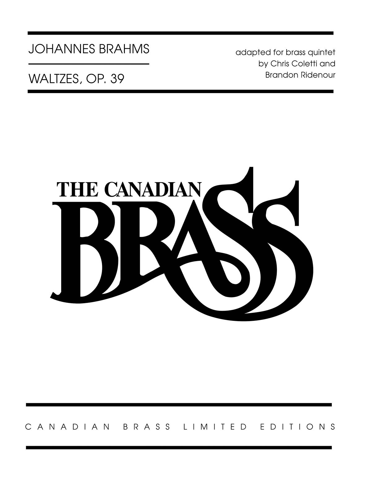 Johannes Brahms: Waltzes  Op. 39: Brass Ensemble: Part