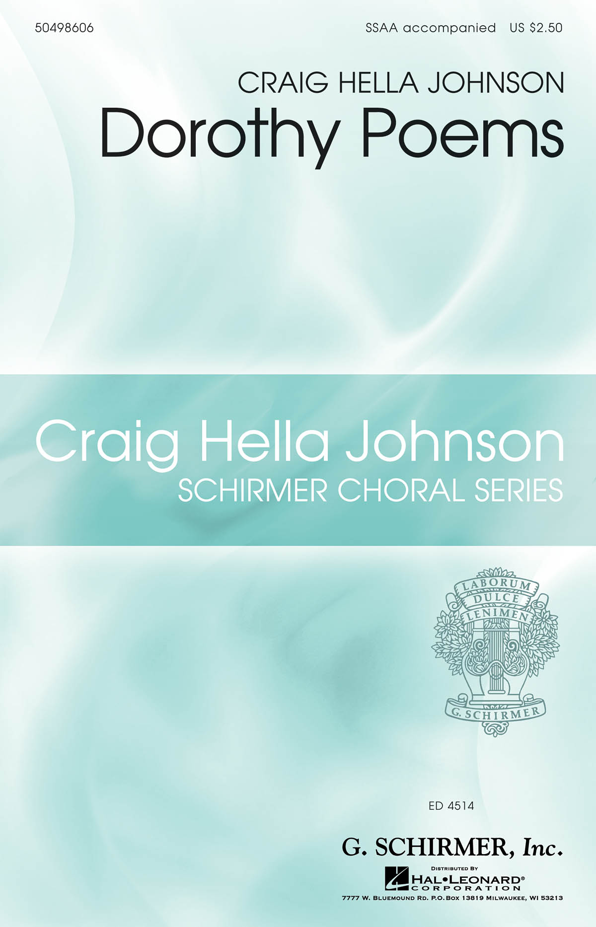 Craig Hella Johnson: Dorothy Poems: SSAA: Vocal Album