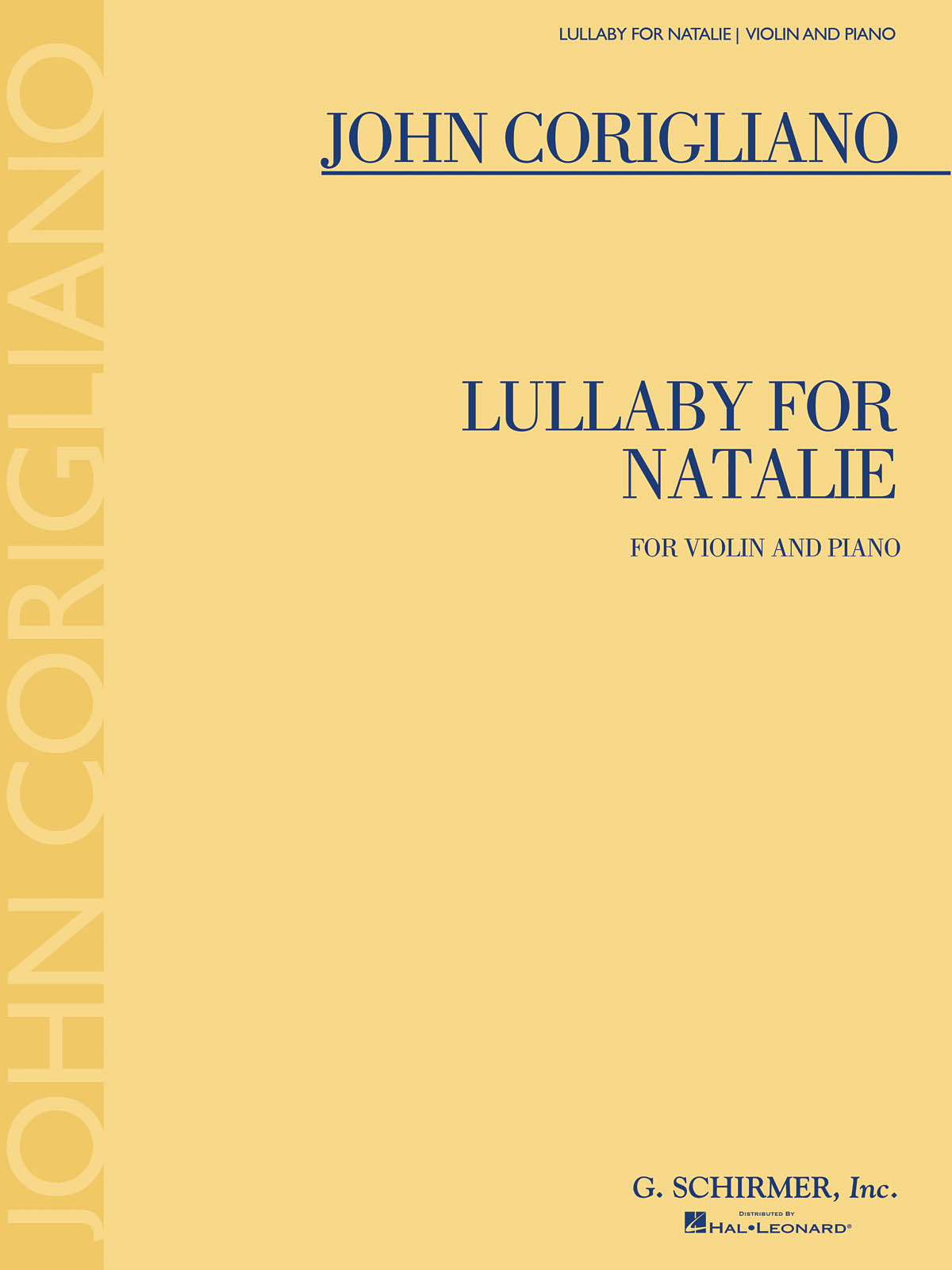 John Corigliano: Lullaby for Natalie: Violin: Instrumental Work