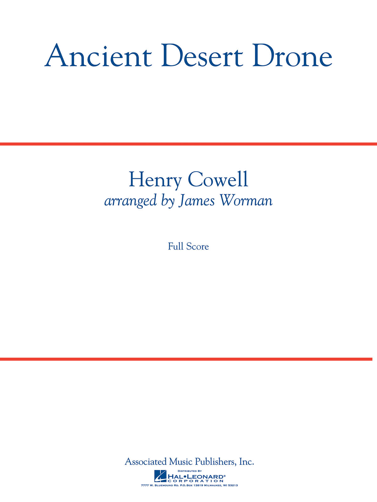 Henry Cowell: Ancient Desert Drone: Orchestra: Score