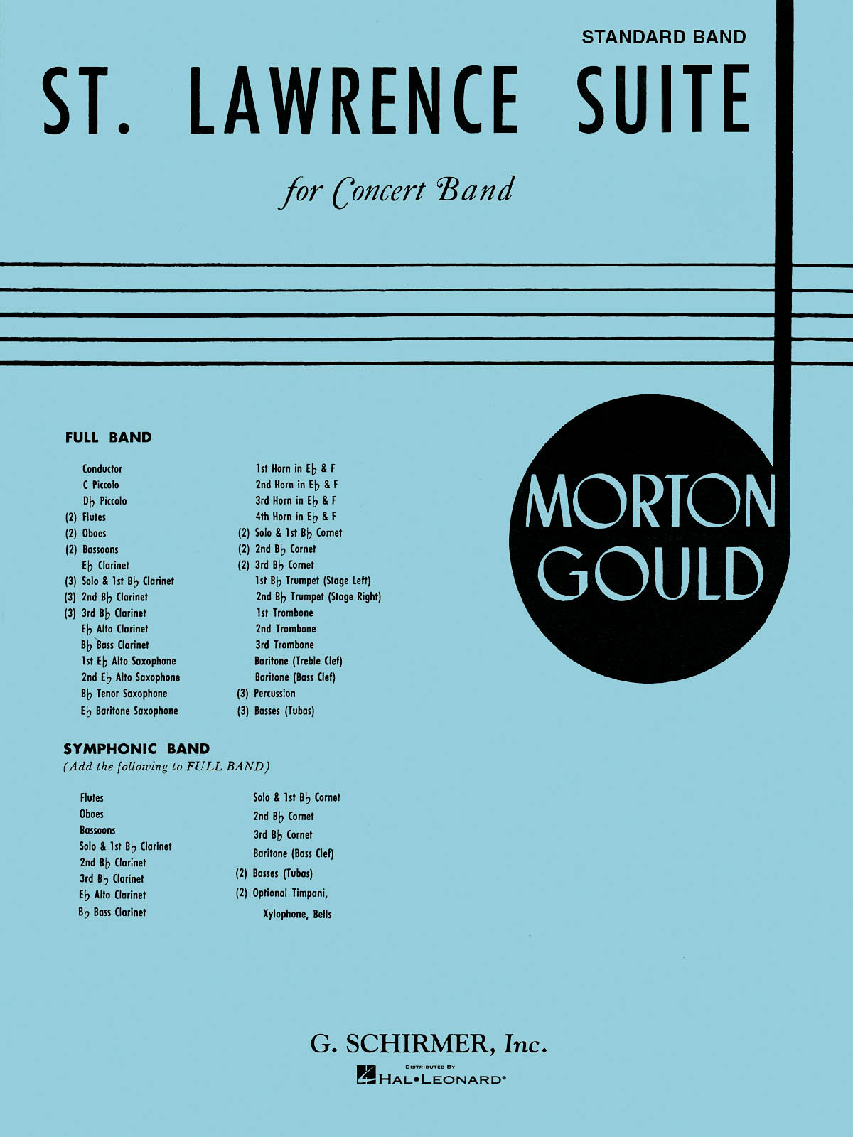 Morton Gould: St. Lawrence Suite: Concert Band: Score & Parts