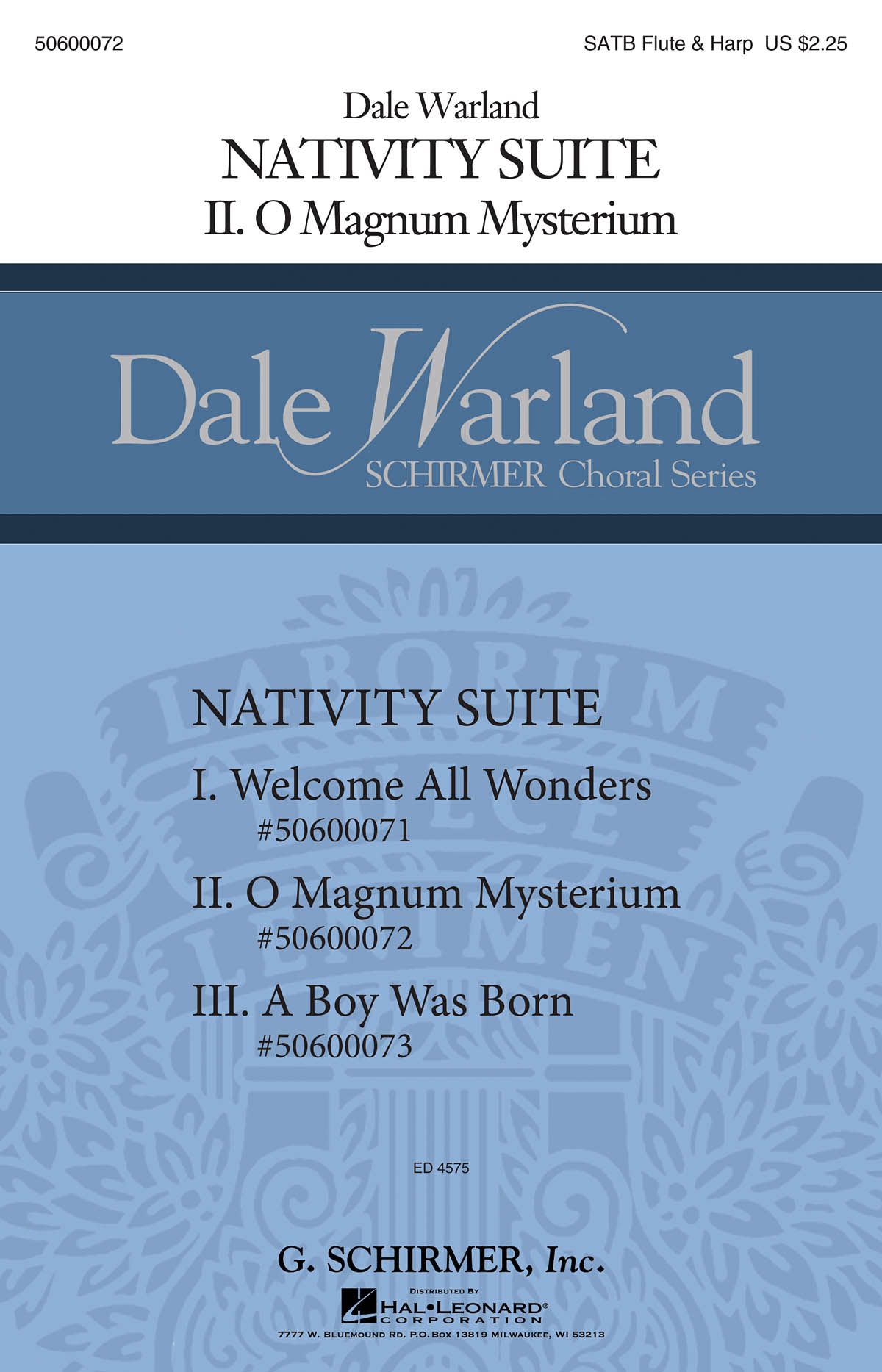 Dale Warland: O Magnum Mysterium: SATB: Vocal Score