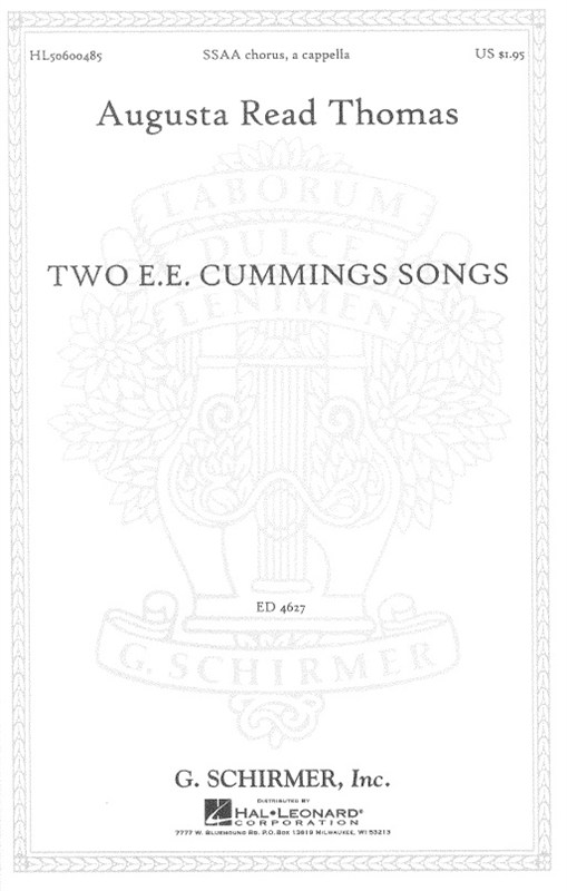 Two E.E. Cummings Songs: SSAA: Vocal Score