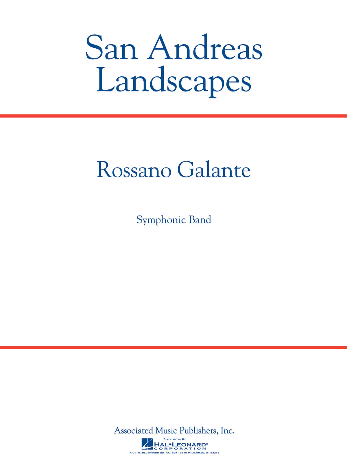 Rossano Galante: San Andreas Landscapes: Concert Band: Score & Parts