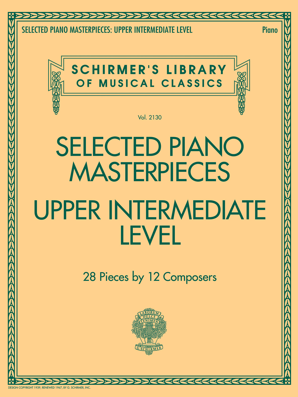 Selected Piano Masterpieces - Upper Intermediate: Piano: Mixed Songbook