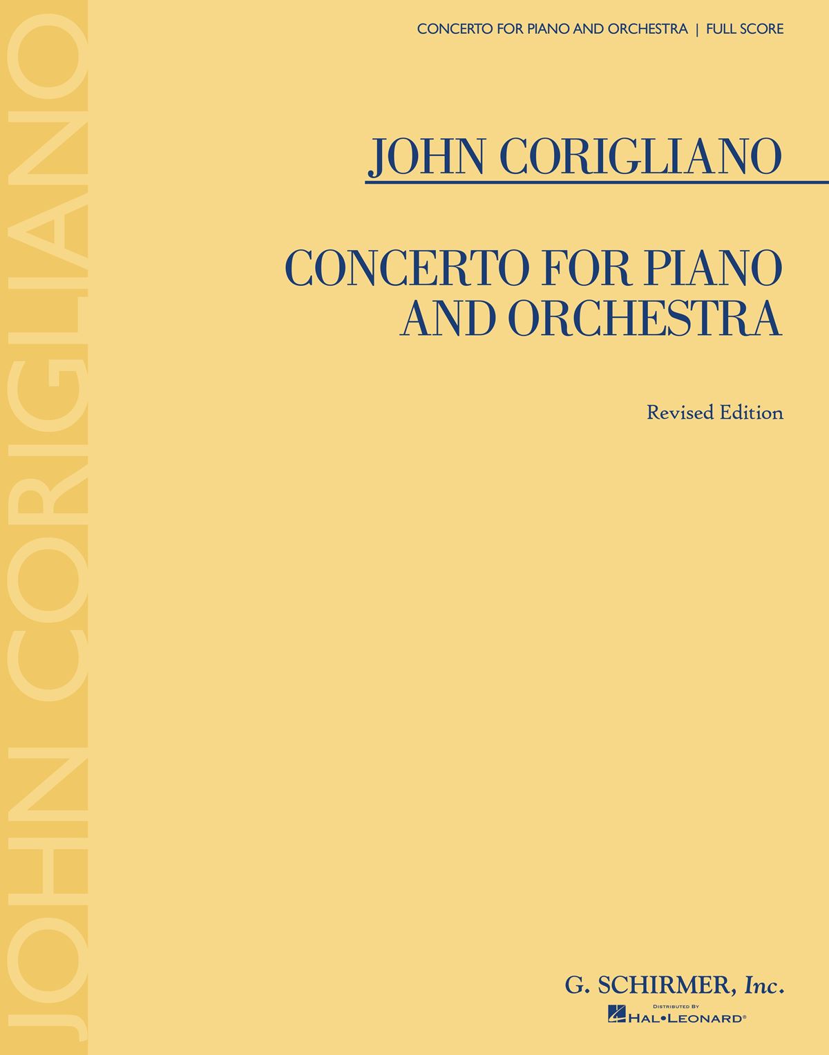 John Corigliano: Concerto for Piano and Orchestra: Orchestra: Score