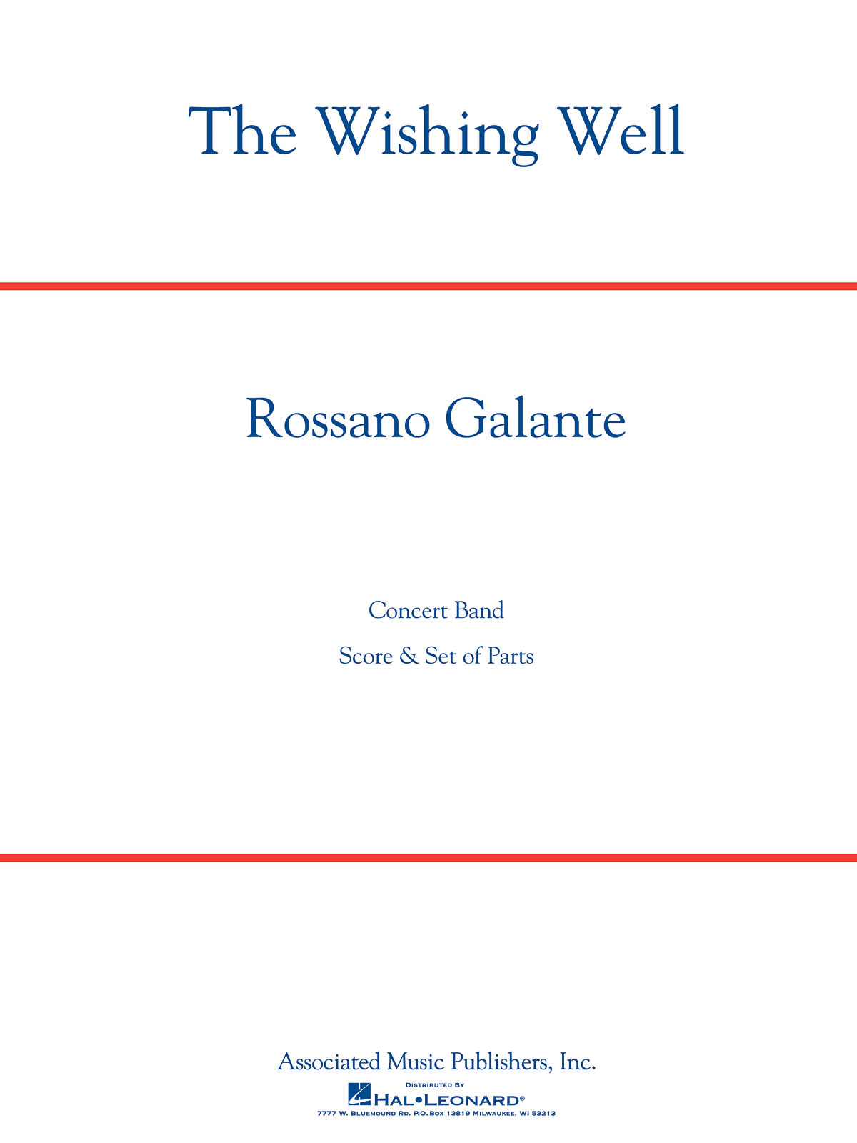 Rossano Galante: The Wishing Well: Concert Band: Score & Parts