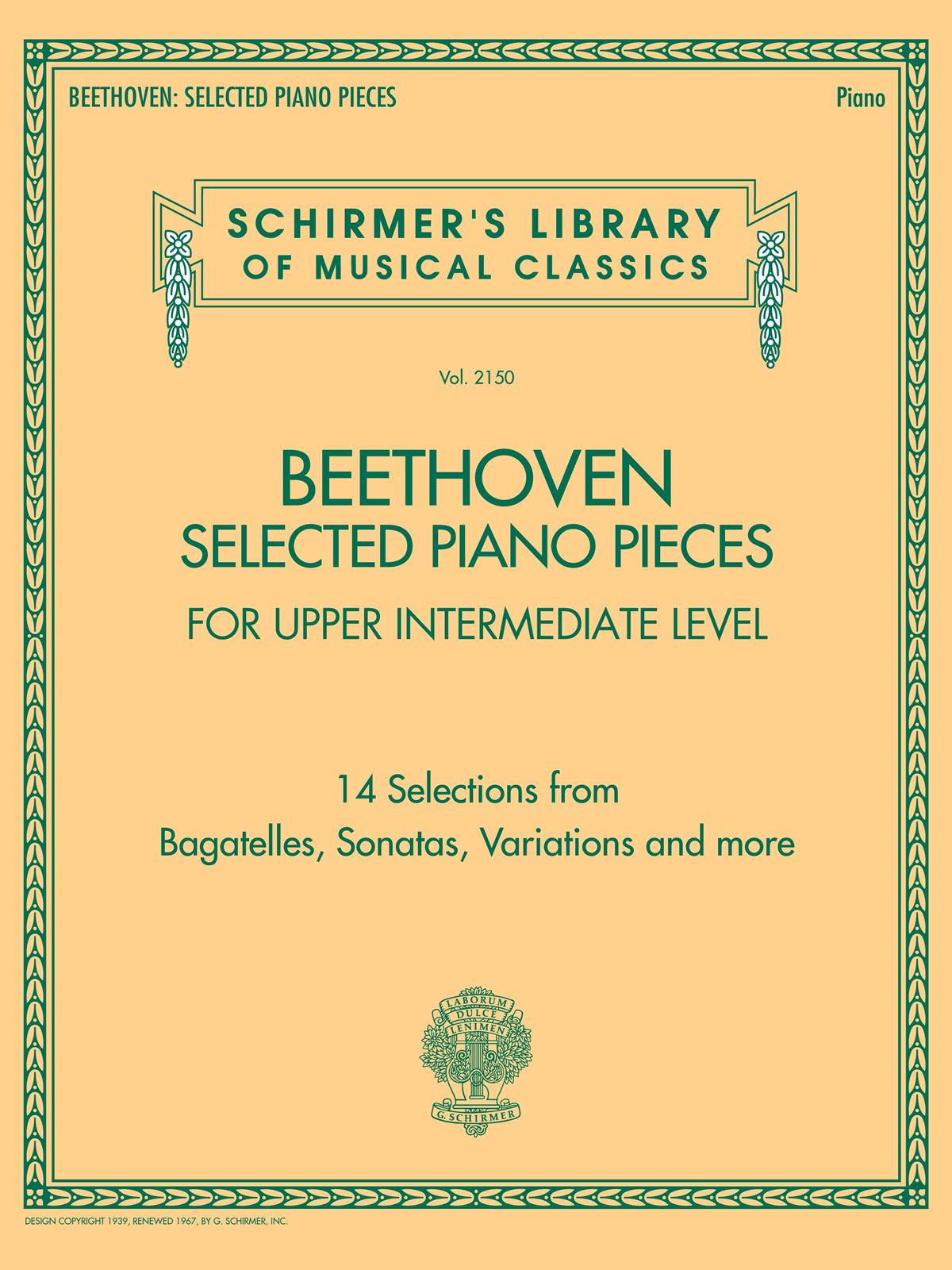 Ludwig van Beethoven: Beethoven: Selected Piano Pieces: Piano: Instrumental