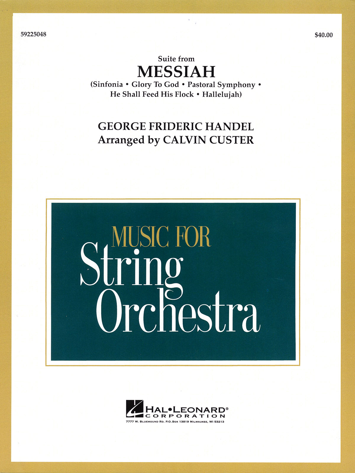 Georg Friedrich Hndel: The Messiah: String Orchestra: Score & Parts