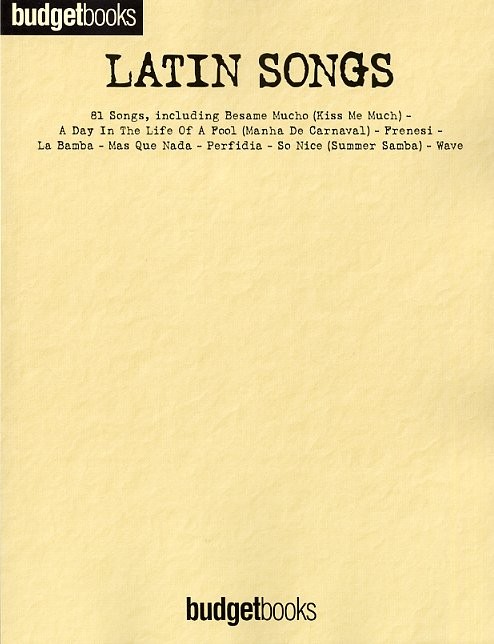 Latin Songs: Piano  Vocal  Guitar: Mixed Songbook