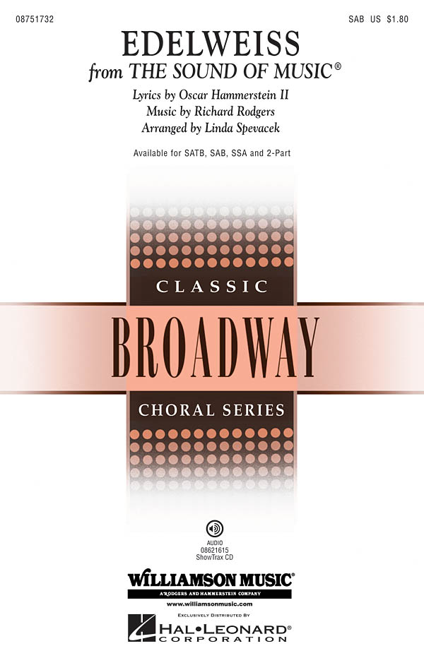 Oscar Hammerstein II Richard Rodgers: Edelweiss: SAB: Vocal Score