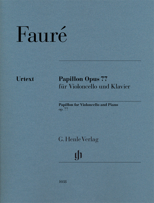 Gabriel Fauré: Papillon Op 77 Cello/Piano: Cello: Instrumental Work