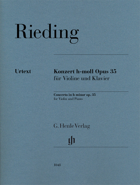 Oscar Rieding: Concerto in B Minor Op. 35 for Violin and Piano: Violin: