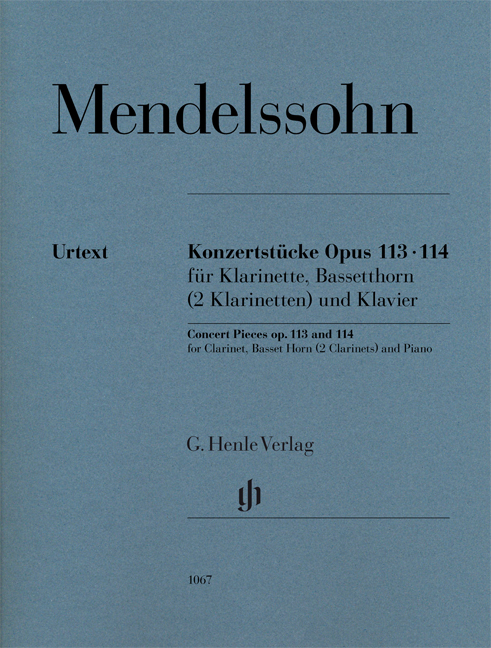 Felix Mendelssohn Bartholdy: Konzertstücke Opus 113 und 114: Clarinet: Score