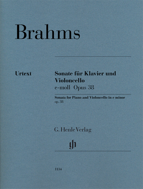 Johannes Brahms: Sonata In E Minor Op. 38 For Cello & Piano: Cello: Instrumental