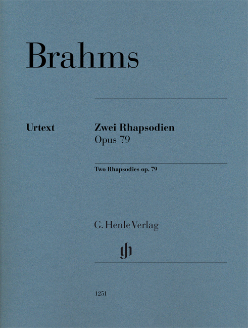 Johannes Brahms: Two Rhapsodies Op 79 Piano Urtext: Piano: Instrumental Work