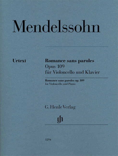 Felix Mendelssohn Bartholdy: Romance sans paroles op. 109: Cello: Instrumental