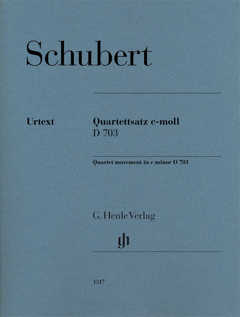 Franz Schubert: Quartet movement in D minor D 703: String Ensemble: Parts