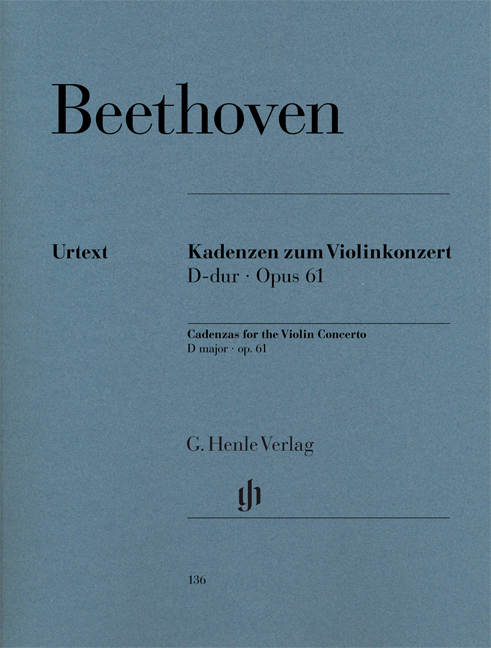 Ludwig van Beethoven: Violin Concerto D Op.61 Cadenzas: Violin: Instrumental