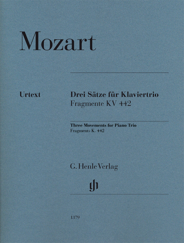 Wolfgang Amadeus Mozart: Three Movements For Piano Trio: Piano Trio