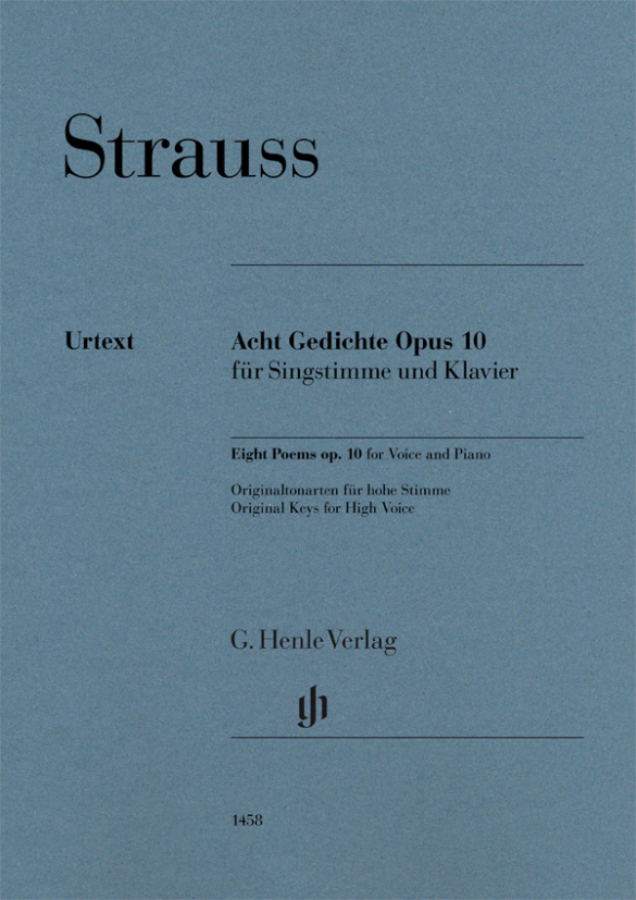 Richard Strauss: Acht Gedichte Opus 10 fr Singstimme und Klavier: Vocal and