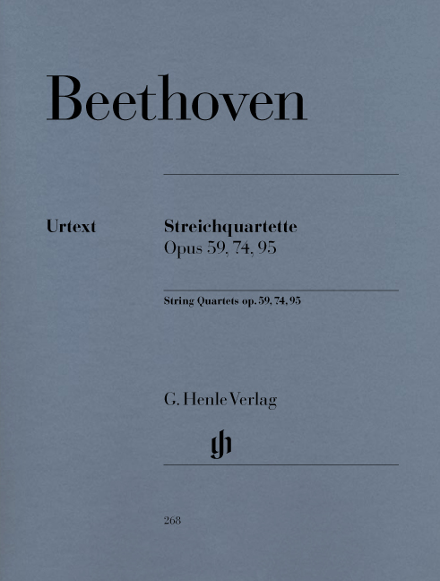 Ludwig van Beethoven: String Quartets op. 59  74  95: String Quartet: Score and