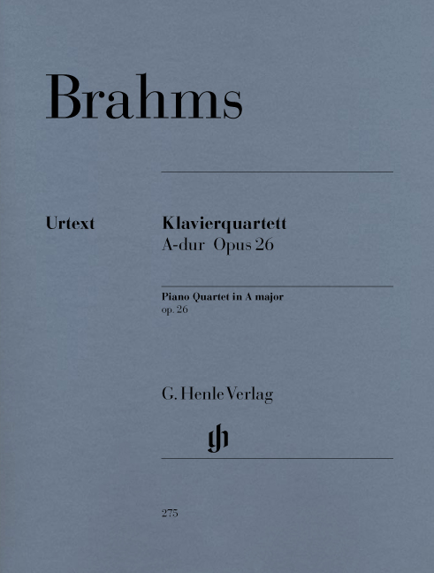 Johannes Brahms: Piano Quartet In A Op.26: Piano Quartet: Score and Parts