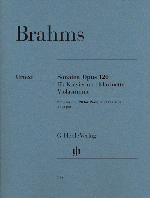 Johannes Brahms: Sonate Op.120 No.1: Viola: Part