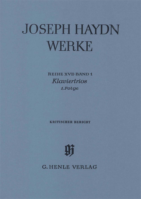Franz Joseph Haydn: Piano Trios - 1st Volume: Reference