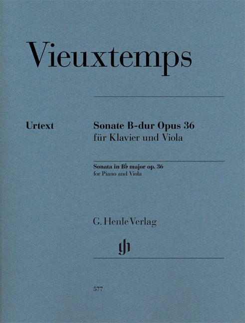 Henri Vieuxtemps: Sonate B-dur Opus 36 für Klavier und Viola: Viola: