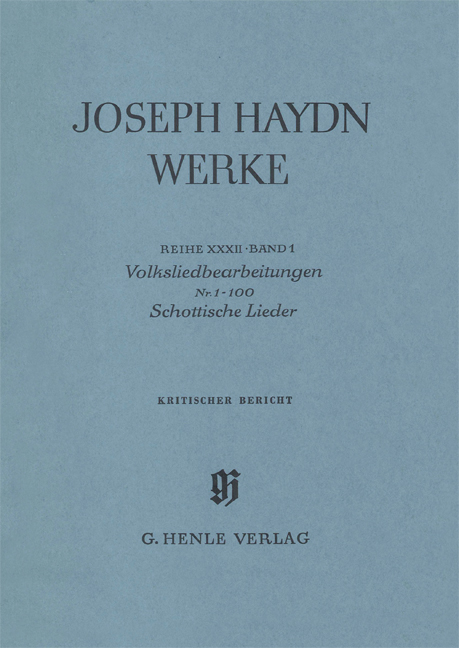 Franz Joseph Haydn: Arrangements Of Folk Songs N 1: Voice: Reference