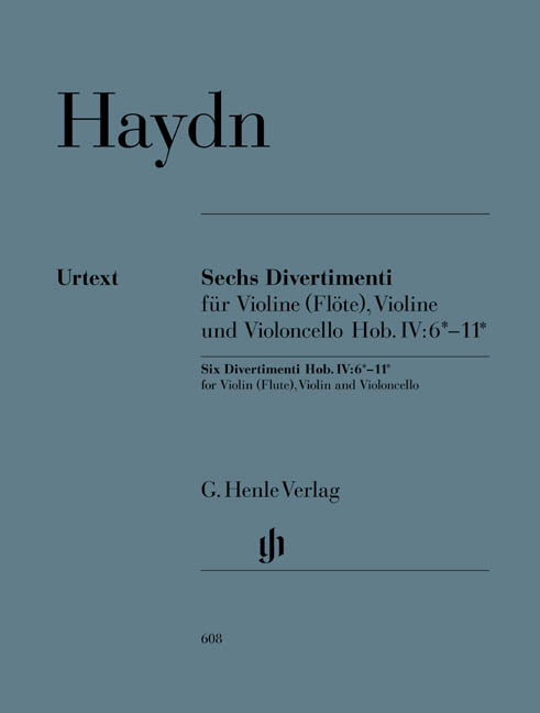 Franz Joseph Haydn: Six Divertimenti For Violin: String Trio: Parts