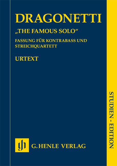 Domenico Dragonetti: The Famous Solo: Double Bass: Study Score