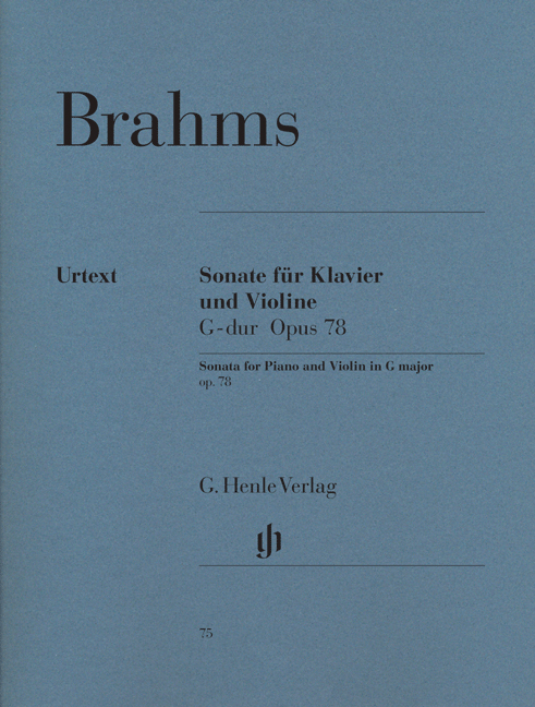 Johannes Brahms: Sonata For Piano And Violin In G Major Op.78: Violin: Score and