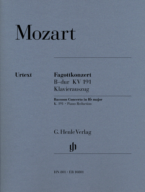 Wolfgang Amadeus Mozart: Bassoon Concerto B Flat KV191: Bassoon: Instrumental