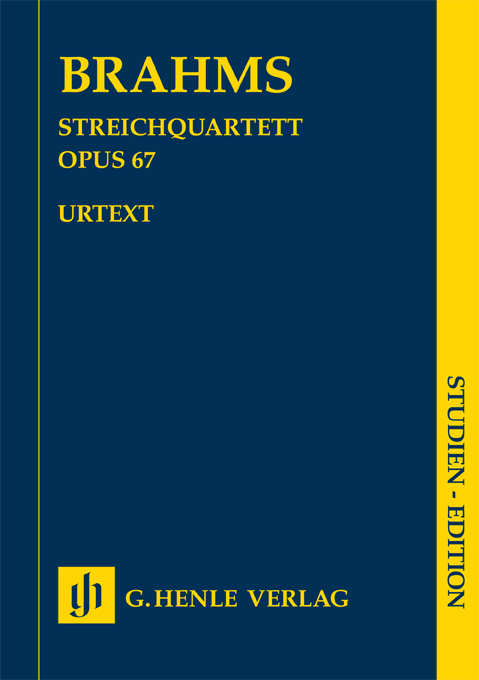 Johannes Brahms: Streichquartett Op.67: String Quartet: Study Score