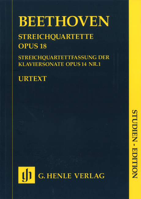 Ludwig van Beethoven: String Quartets Op. 18 1-6: String Quartet: Study Score