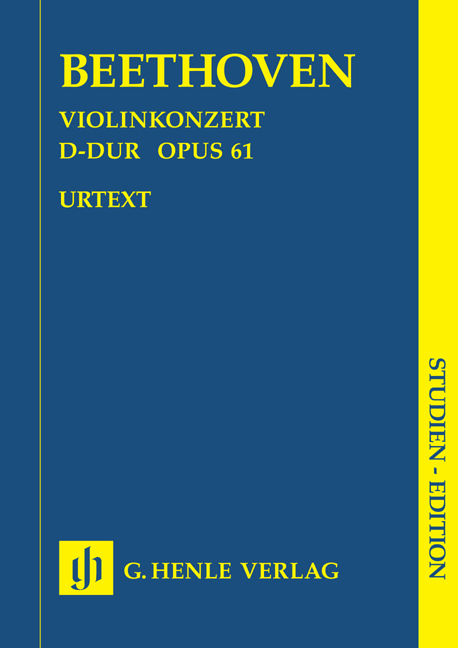 Ludwig van Beethoven: Violin Concerto In D major Op. 61: Violin: Study Score