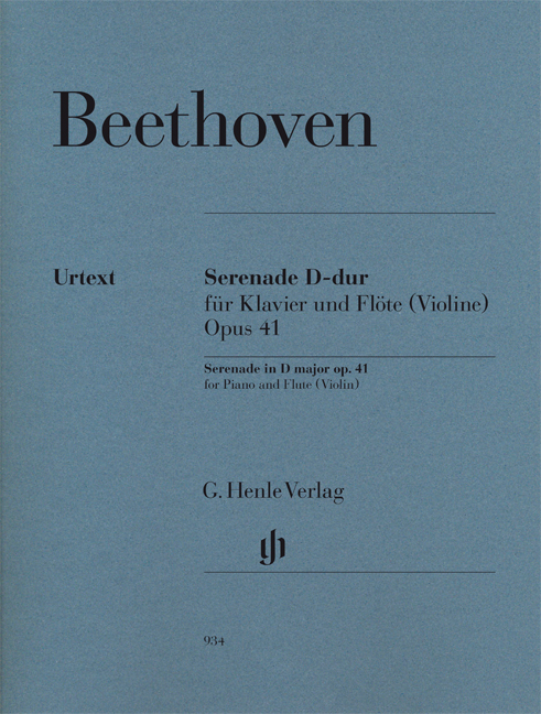 Serenade In D Major Op. 41 For Flute: Flute or Violin: Instrumental Work
