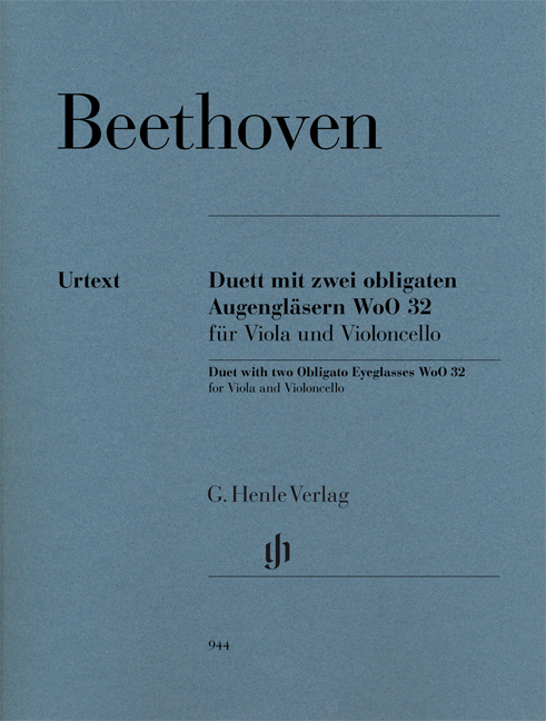 Ludwig van Beethoven: Duet With Two Obligato Eyeglasses: Viola & Cello: