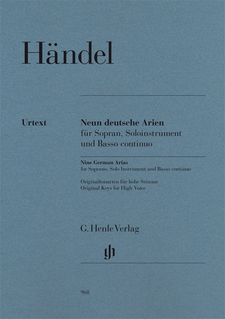 Georg Friedrich Hndel: Nine German Arias: Voice: Score and Parts