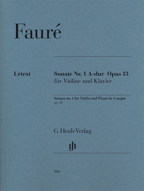 Gabriel Faur: Sonata No.1 For Violin And Piano In A Major: Violin: Instrumental