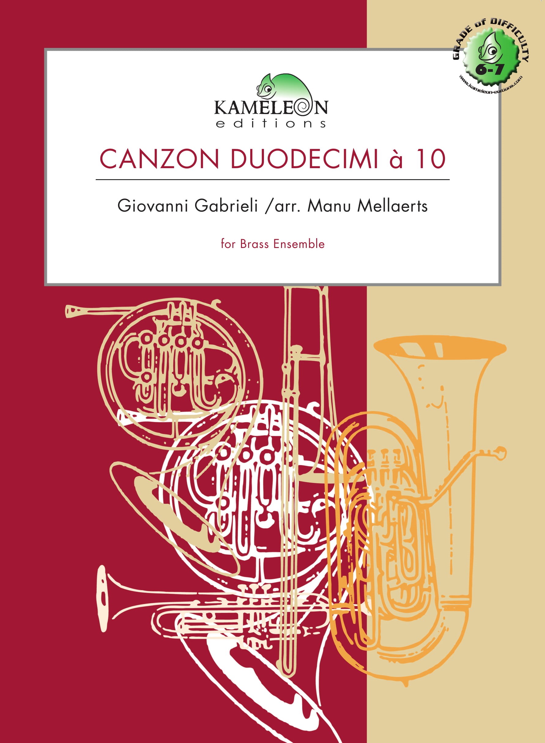Giovanni Gabrieli: Canzon Duodecimi  10: Brass Ensemble: Score & Parts