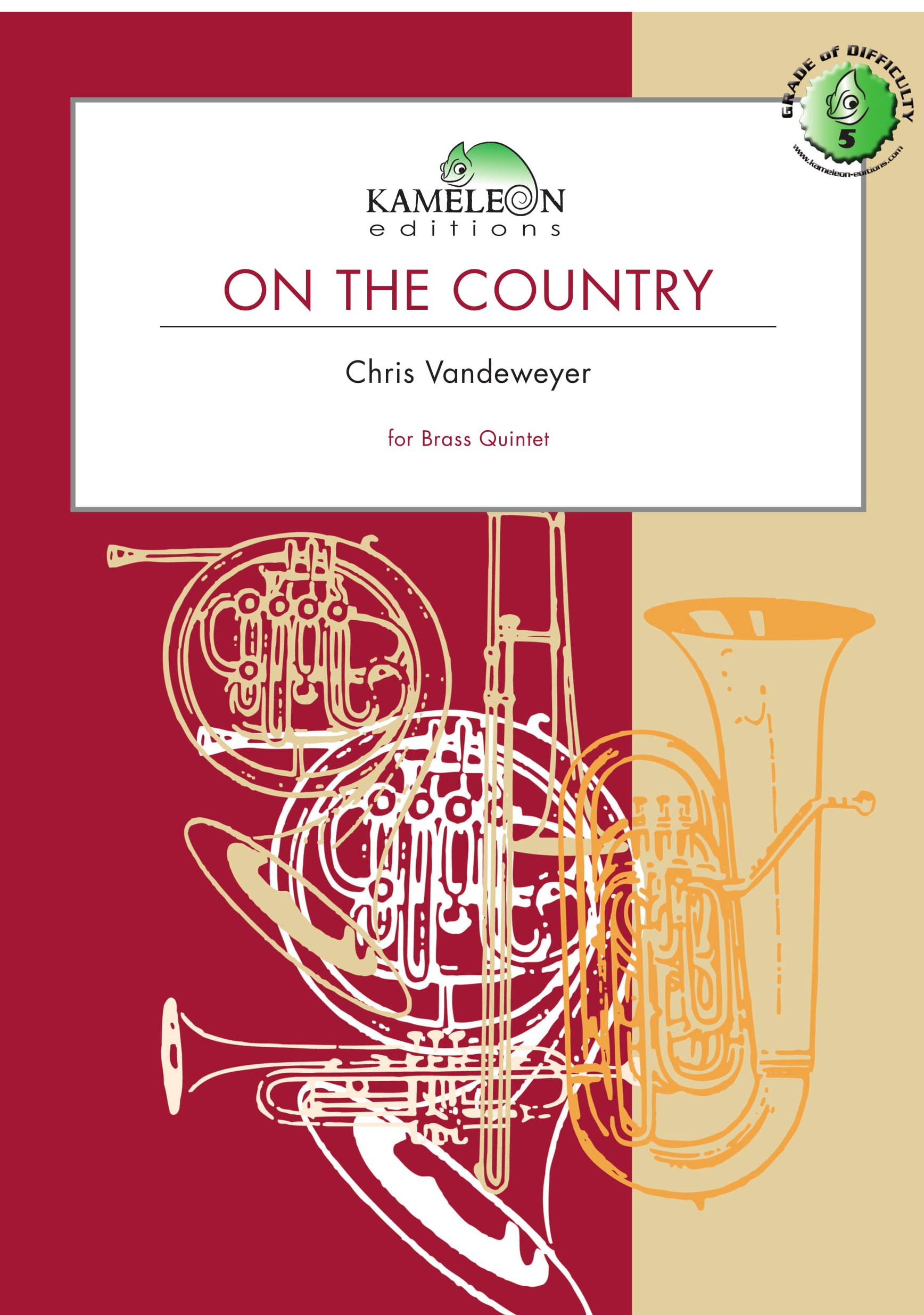 Chris Vandeweyer: On The Country: Brass Ensemble: Score & Parts