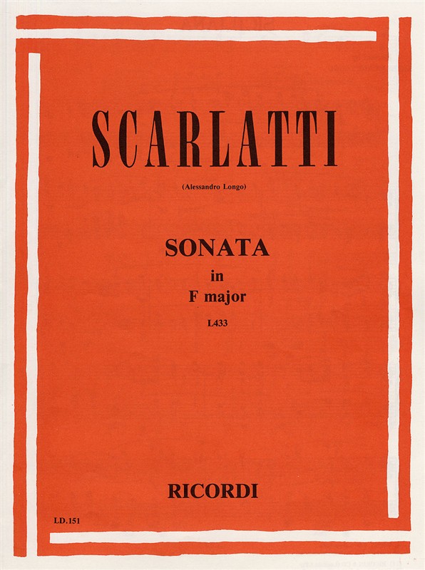 Domenico Scarlatti: Sonata In F 'Siciliana': Piano: Instrumental Work