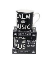 Little Snoring Gifts: Mug - Keep Calm & Play Music (Black)