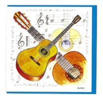 Notelets Pack Of Five - Acoustic Guitar Design: Stationery