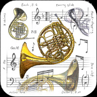 French Horn Coasters - Pack Of 4: Homeware