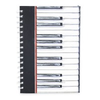 A5 Hardback Spiral Bound Notebook - Piano Keys: Stationery
